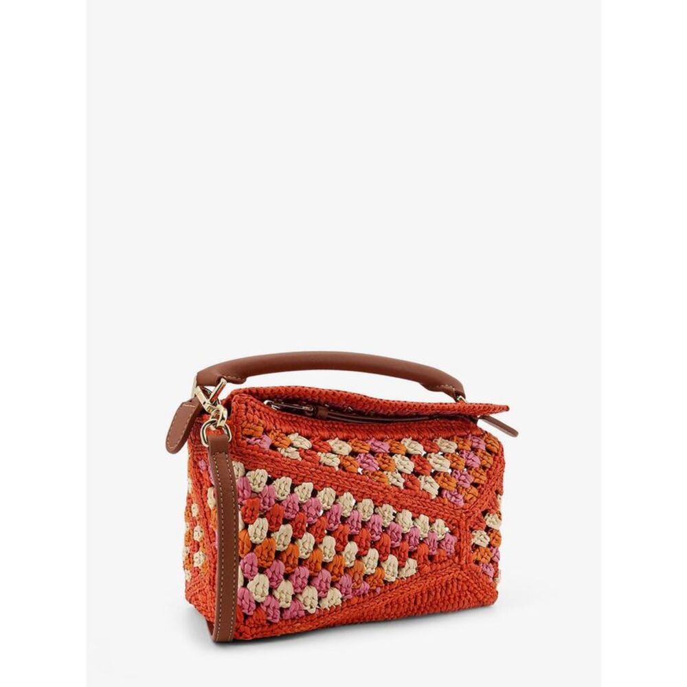 Loewe Women Paula's Ibiza-Puzzle Edge Multicolor Crochet Handbag - Picture 3 of 5